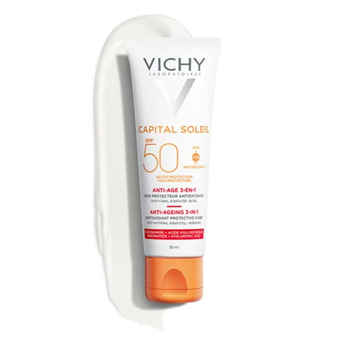 ضد آفتاب ضد پیری 3 در 1 ویشی SPF50^