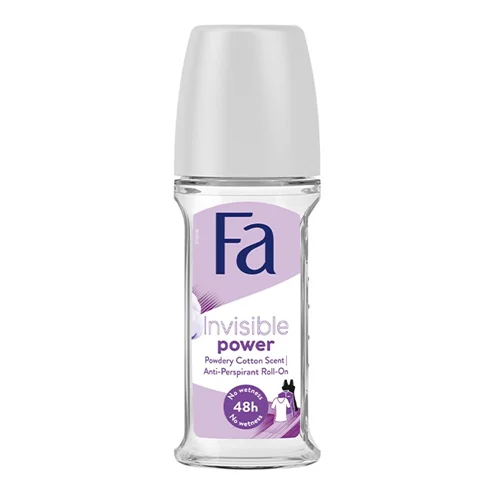 رول دئودورانت و ضد تعریق فا مدل Invisible Power With Powdery Cotton^