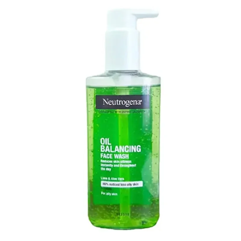 ژل شوینده صورت تنظیم کننده چربی لیمو و آلوئه ورا نوتروژنا حجم 200 میلی لیتر^