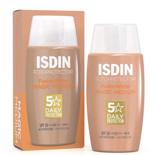 ضدآفتاب فیوژن واتر مجیک رنگ متوسط ایزدین SPF50^