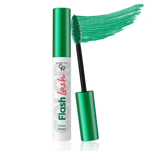 ریمل حجم دهنده گلدن رز مدل Flash Lash رنگ سبز جنگلی^