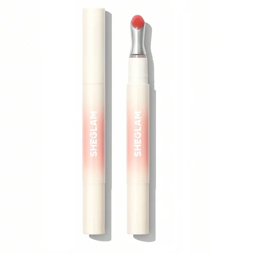 رژلب حجم دهنده سر فلزی شیگلم رنگ Blush Drizzle^