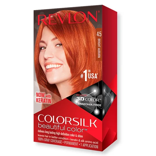 رنگ موی بدون آمونیاک رنگ قرمز مسی رولون شماره 45