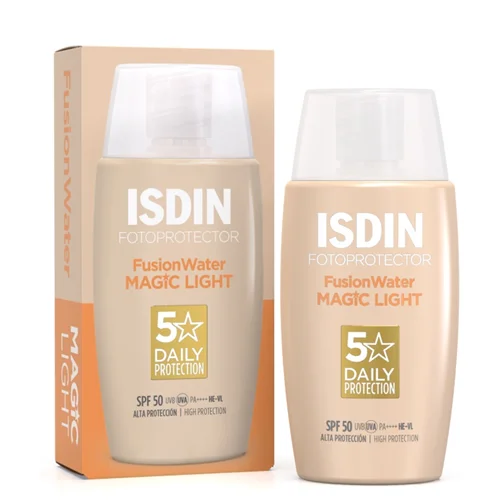 ضدآفتاب فیوژن واتر مجیک رنگ روشن ایزدین SPF50^