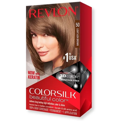 رنگ موی بدون آمونیاک قهوه ای خاکستری روشن رولون شماره 50