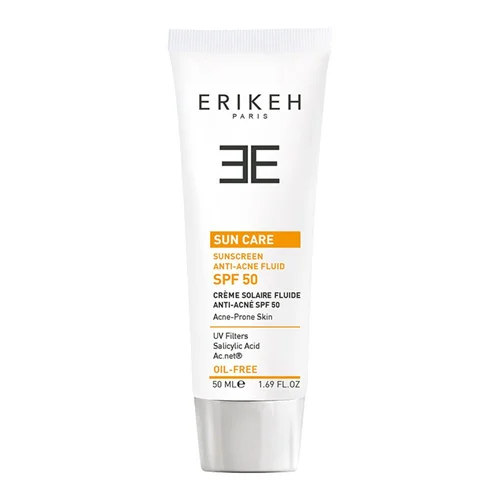 فلوئید ضد آفتاب و ضد جوش بی رنگ فاقد چربی SPF50 اریکه
