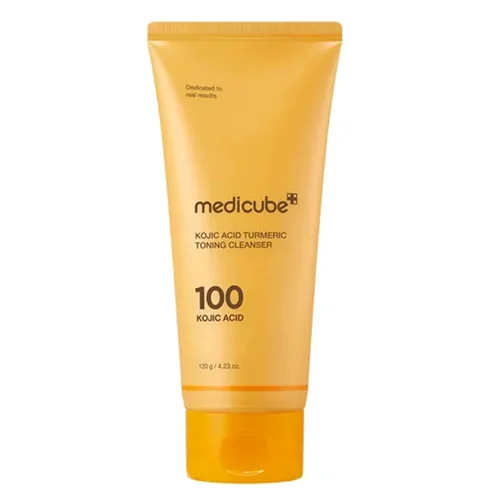 شوینده روشن کننده مدیکیوب سری Kojic Acid Turmeric وزن 120 گرم^